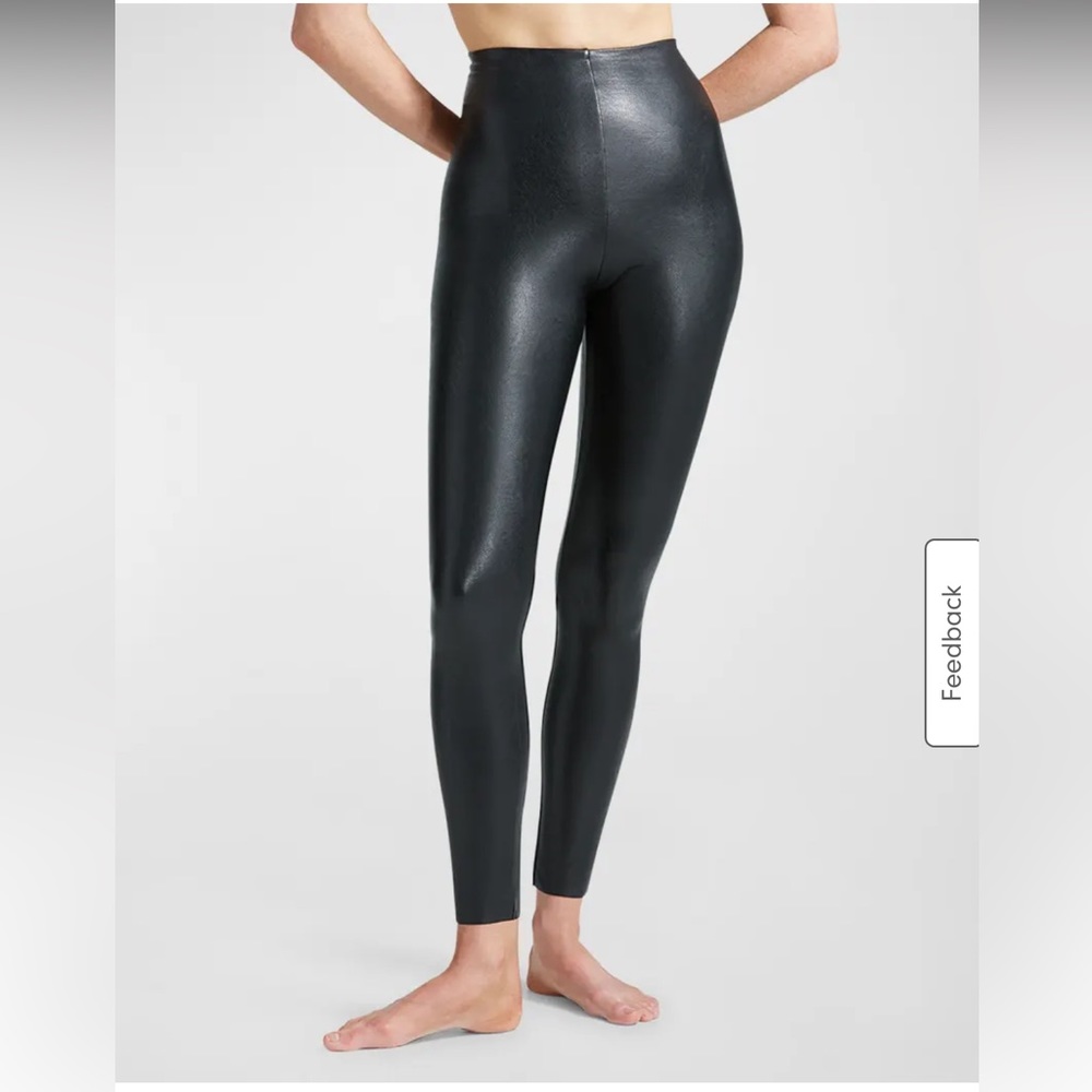 Commando Control Faux Leather Leggings Black Size Large
